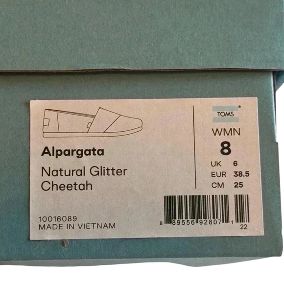 Tom’s Sparkle Cheetah Alpargata - Size 8 - Picture 9 of 14
